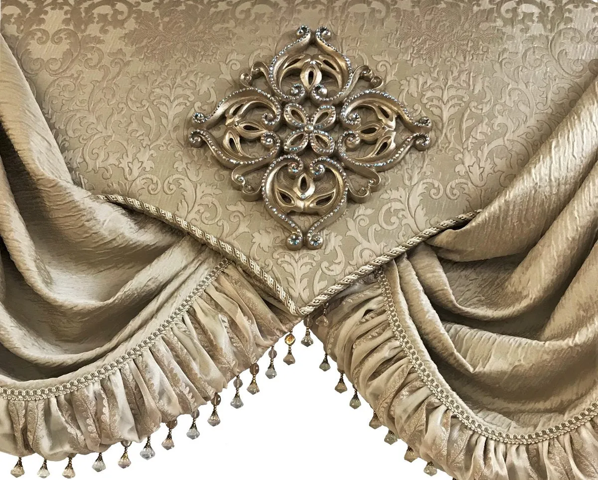 Cornice Board with Swags and Decorative Curtain Panels *Available in ANY of our Fabrics