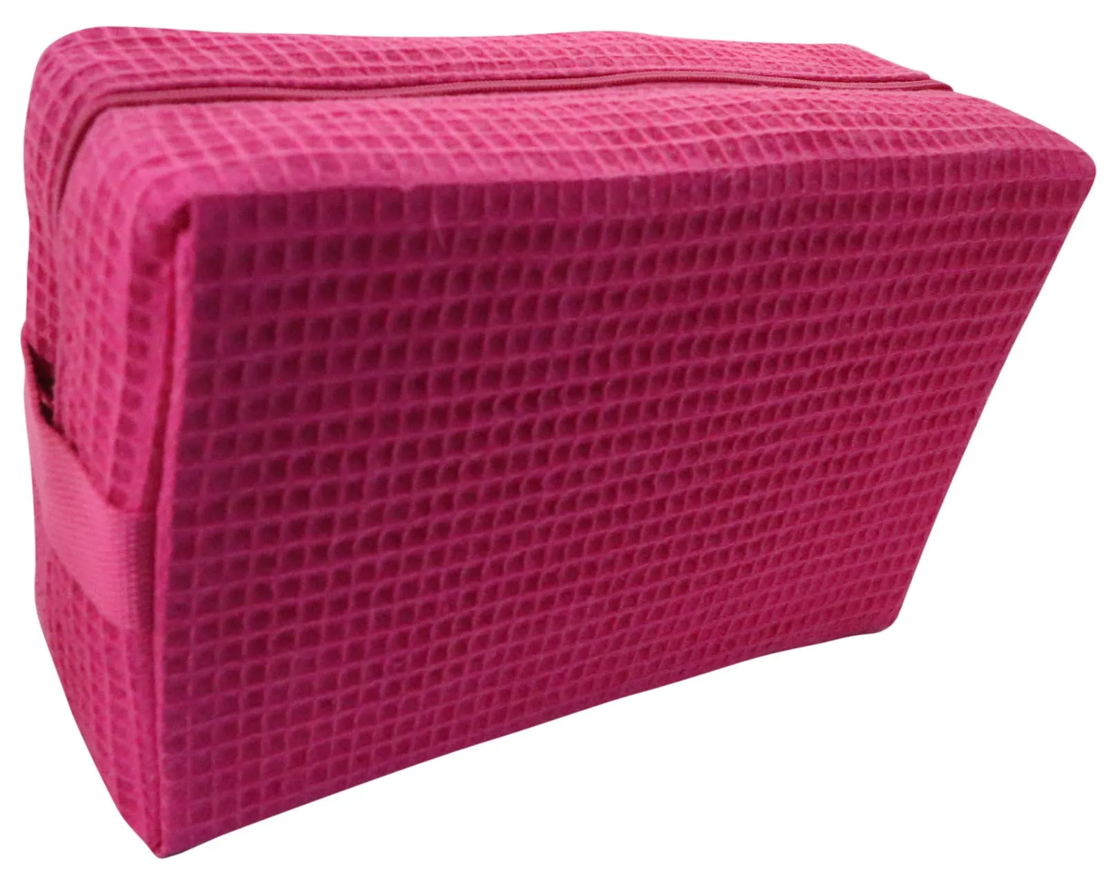 Cotton Waffle Cosmetic Bag, Large
