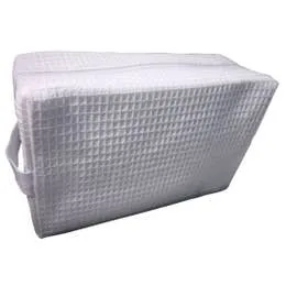 Cotton Waffle Cosmetic Bag, Large