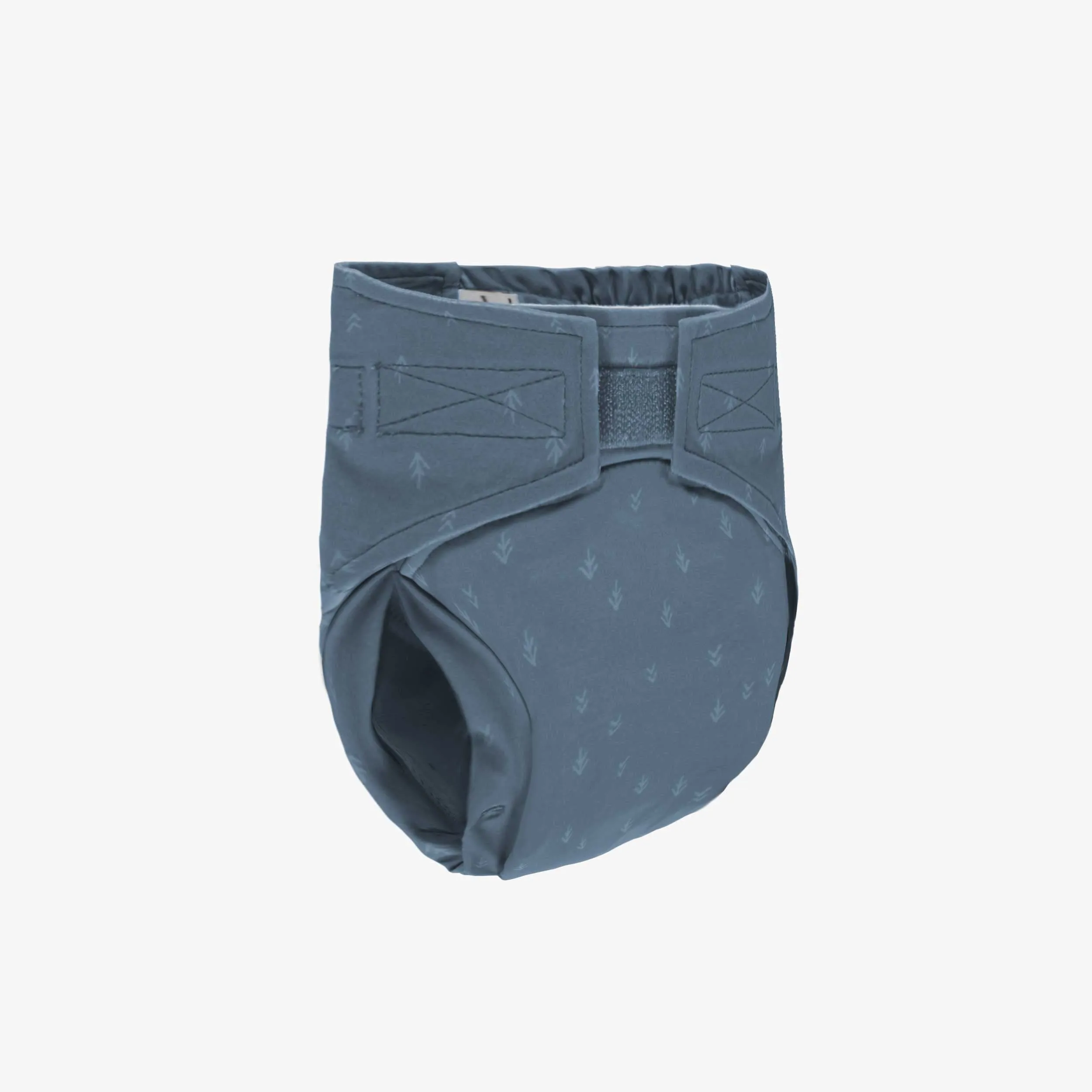Couche réutilisable ultramince bleu à motif de flèches, bébé || Ultra-thin blue reusable diaper with arrow all over print, baby