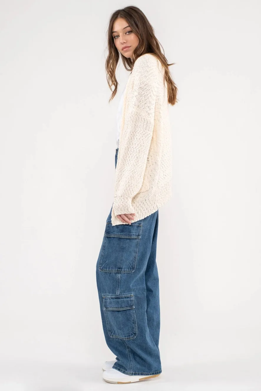 Cozy Open Front Knit Cardigan