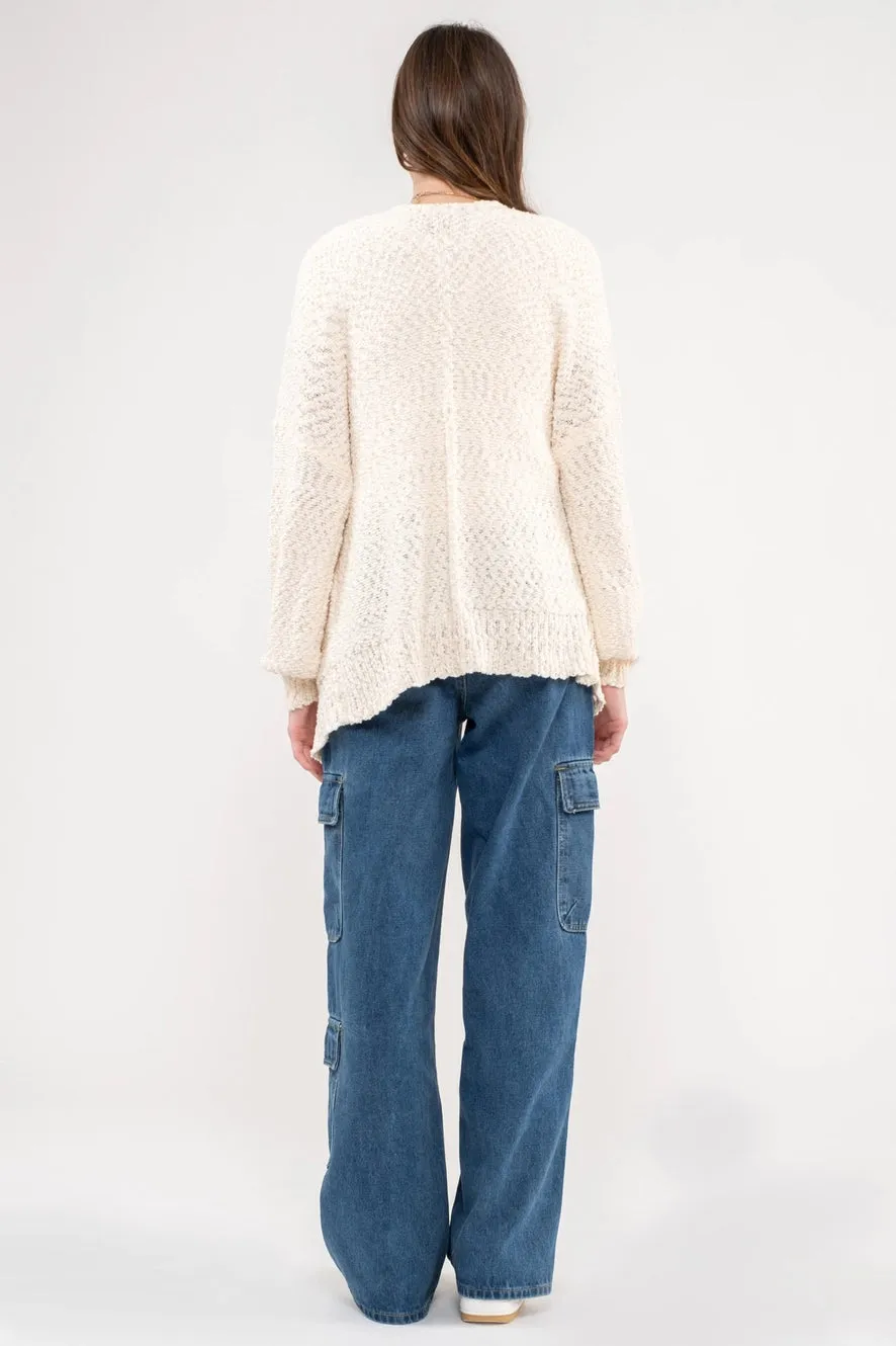 Cozy Open Front Knit Cardigan