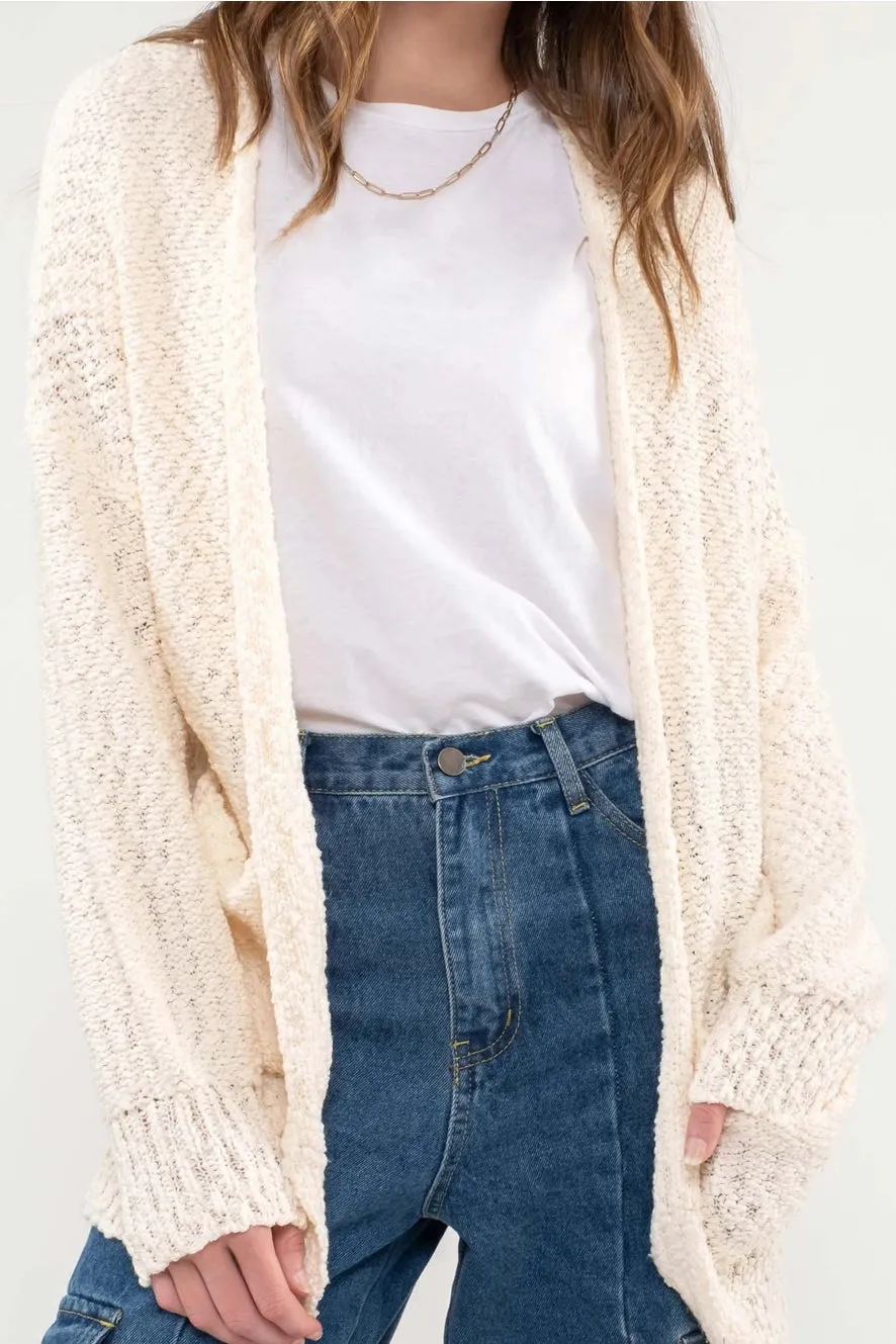 Cozy Open Front Knit Cardigan