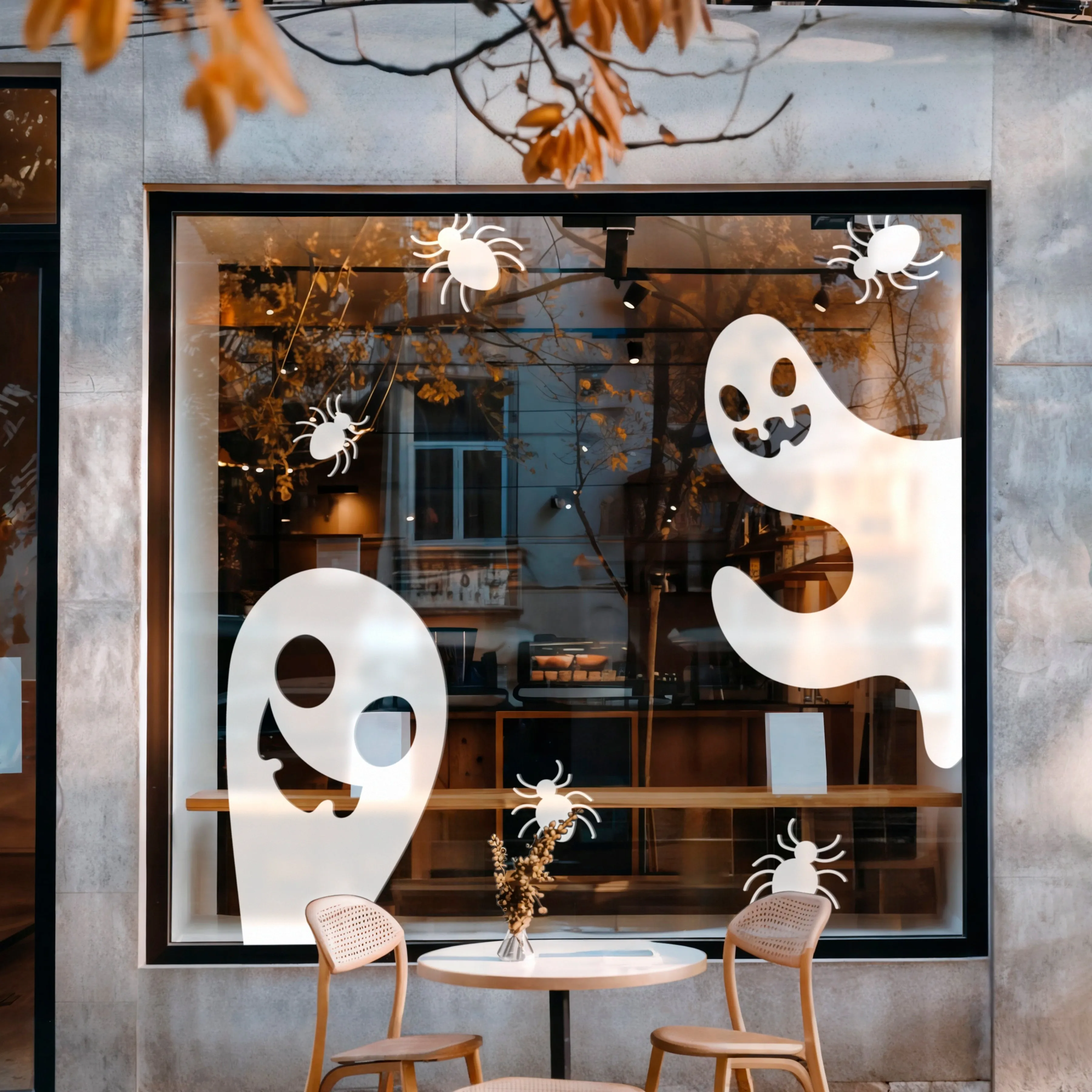 Creepy Ghost and Spider Retail Vinyl
