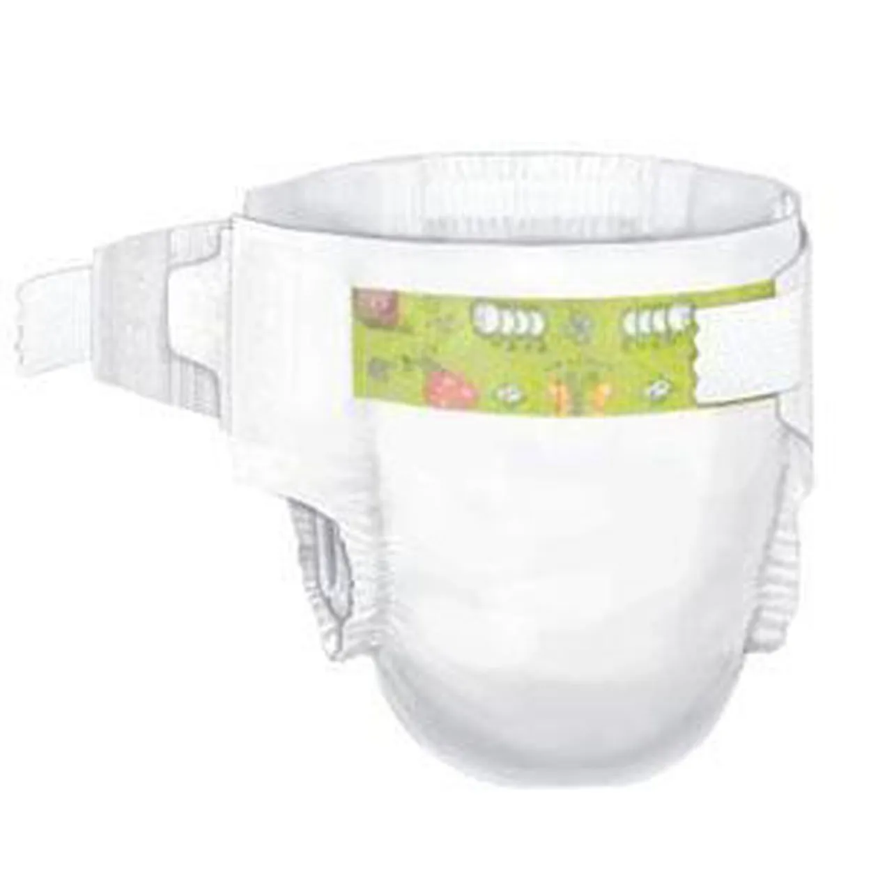 Curity Absorbent Disposable Baby Diaper Tab Closure