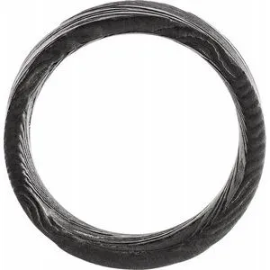 Damascus Steel Flat Black Patterned Band STST3 - 8 mm