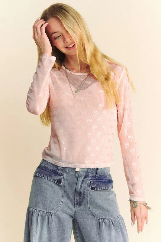 DAV105 - RIBBON MESH TOP