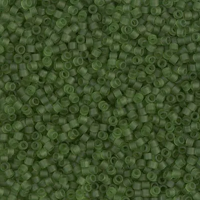 DB 1267, Olive-Transparent-Matte - Miyuki Delica Beads - Size 11 - 5 grams - Japanese Cylinder Seed Beads - Wholesale & Retail