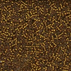 DB 1681, Lt. Walnut Brown Transp. Silver Lined - Miyuki Delica Beads - Size 11 - 5 grams - Japanese Cylinder Seed Beads - Wholesale & Retail