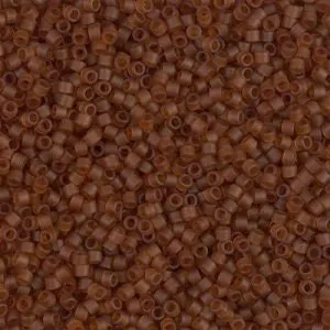 DB 764, Matte Transparent Dark Topaz - Miyuki Delica Beads - Size 11 - 5 grams - Japanese Cylinder Seed Beads - Retail & Wholesale