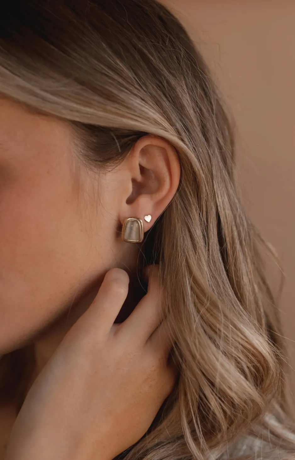 Dear Heart || Courage   A Soft Heart Earring Set