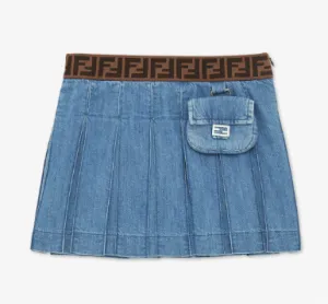 Denim junior mini skirt