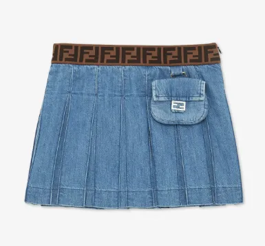 Denim junior mini skirt
