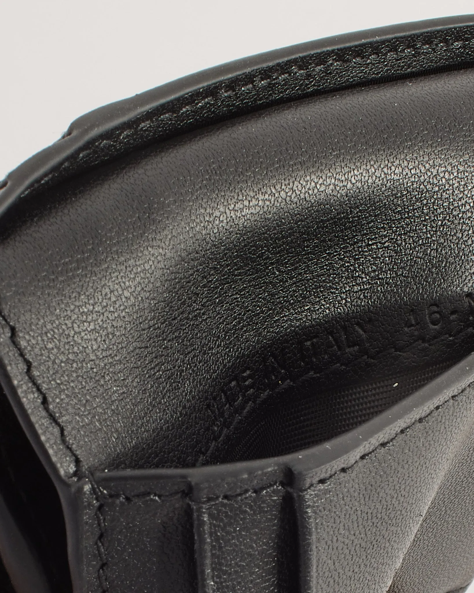 Dior Black Grained Calfskin Leather Saddle Lotus Wallet