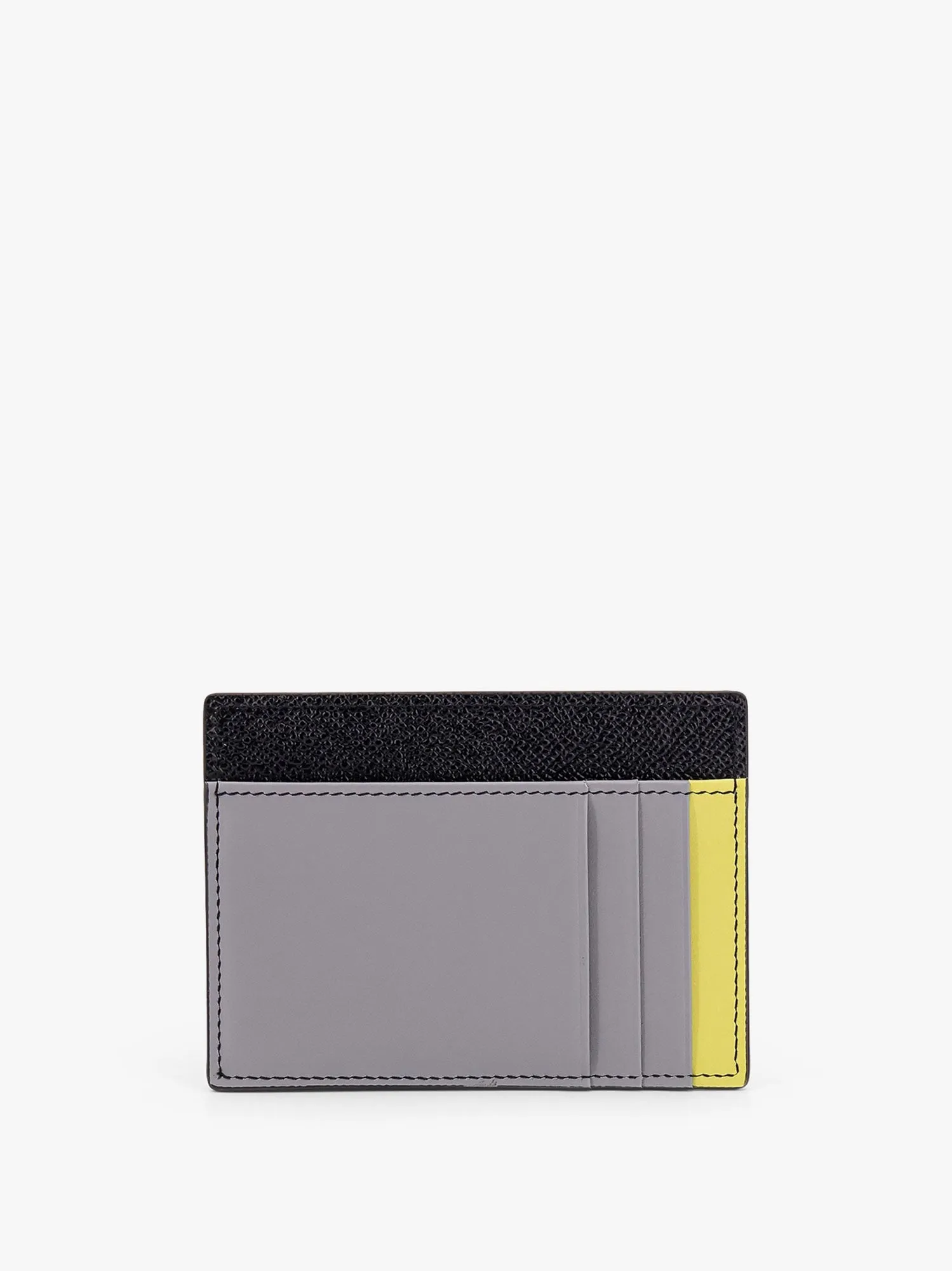 Dolce E Gabbana Saffiano Leather Card Holder With Animalier Insert