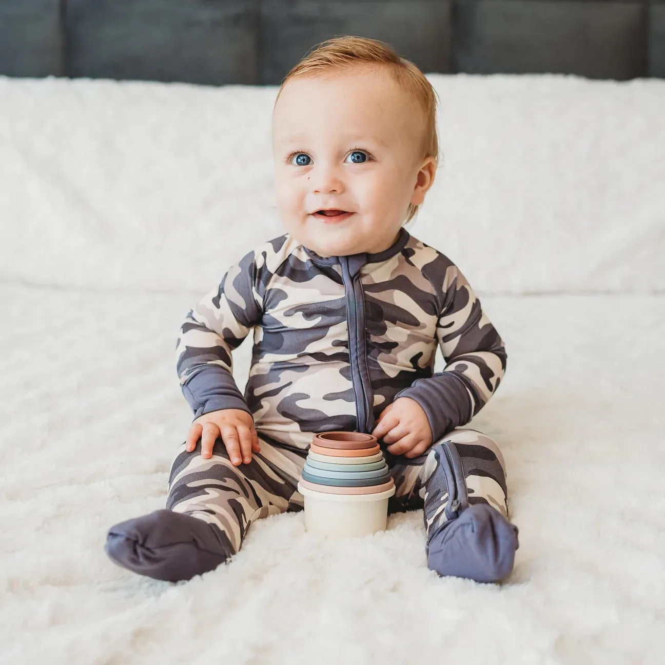 Dream Big Little Co Commander Camo Dream Romper