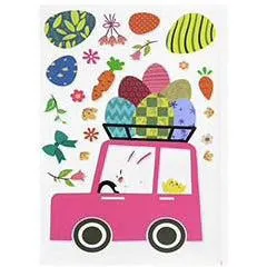 Easter Removable Window Stickers - Flag   Car
