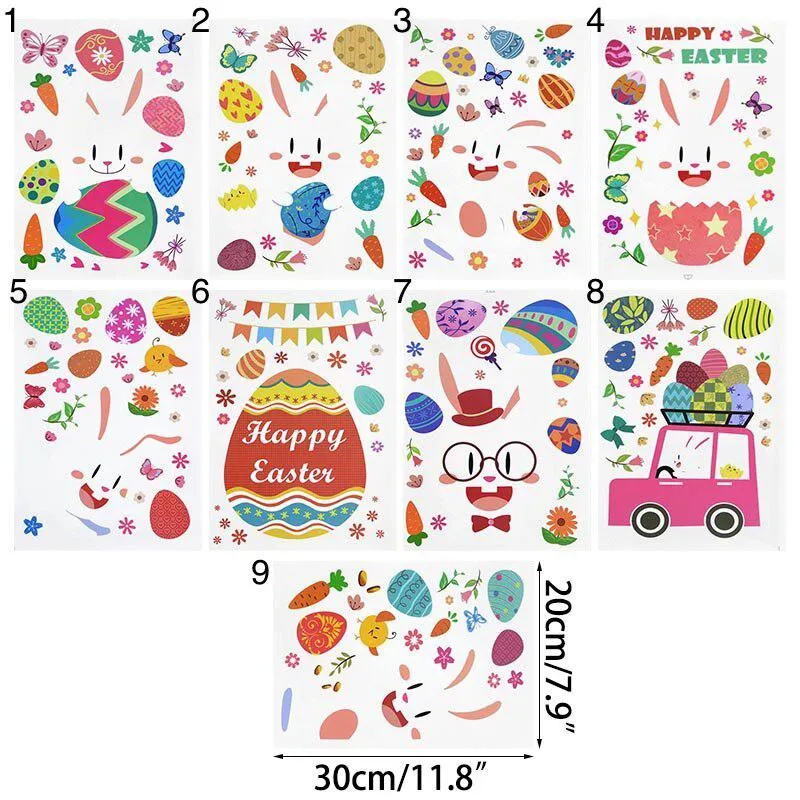 Easter Removable Window Stickers - Flag   Car