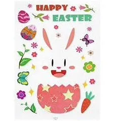 Easter Removable Window Stickers - Flag   Car