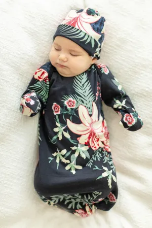Elise Baby Receiving Gown & Hat