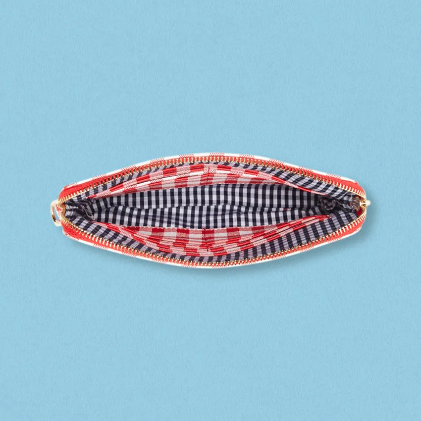 Elms   King Bowery Wallet, Red Gingham
