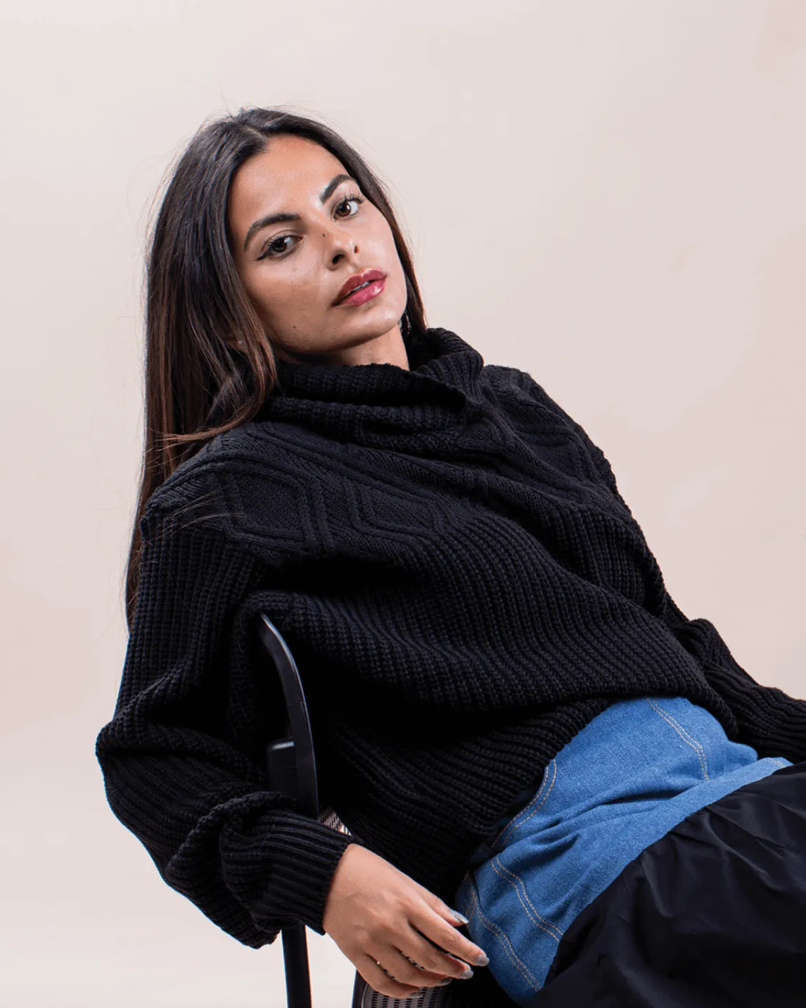 Embossed Knit Sweater
