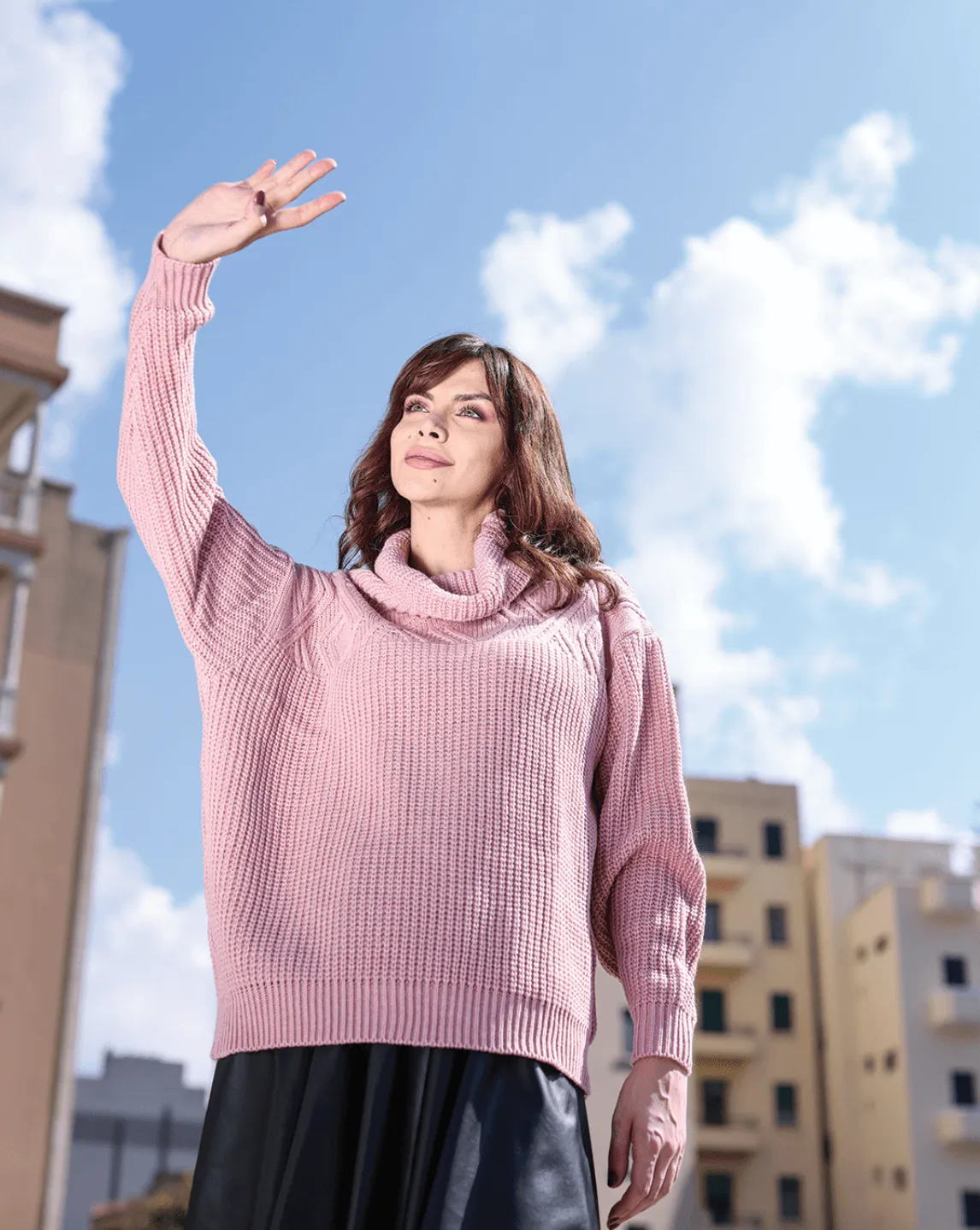 Embossed Knit Sweater