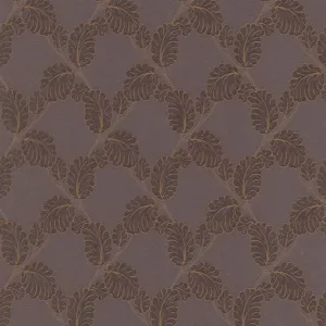Embossed Leaf Trail Brown Bronze 6758-11 Wallpaper