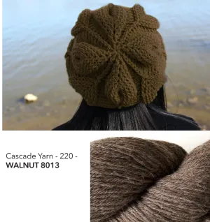 Embossed Leaves Slouch Hat Kit - Walnut