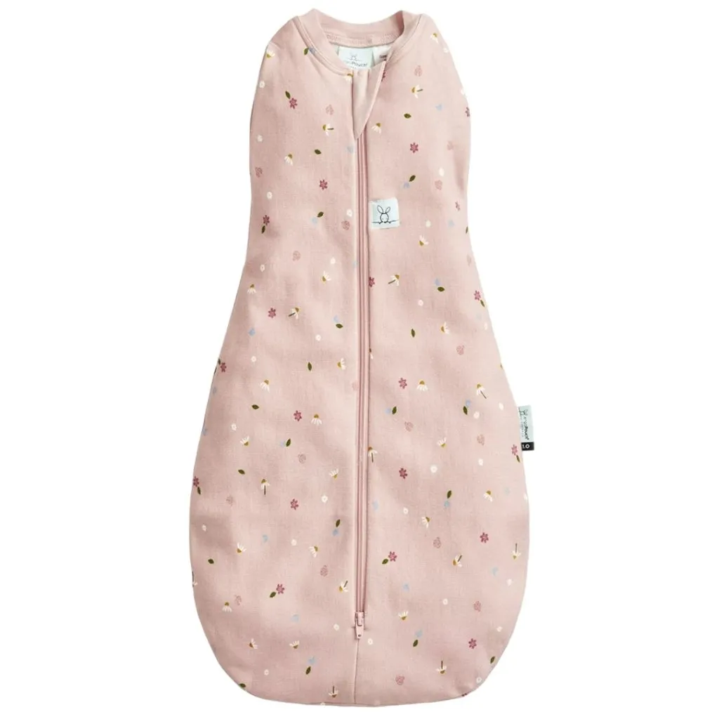 ERGOPOUCH - Organic All Year Cocoon Swaddle Sleeping Bag 1.0 Tog - Daises