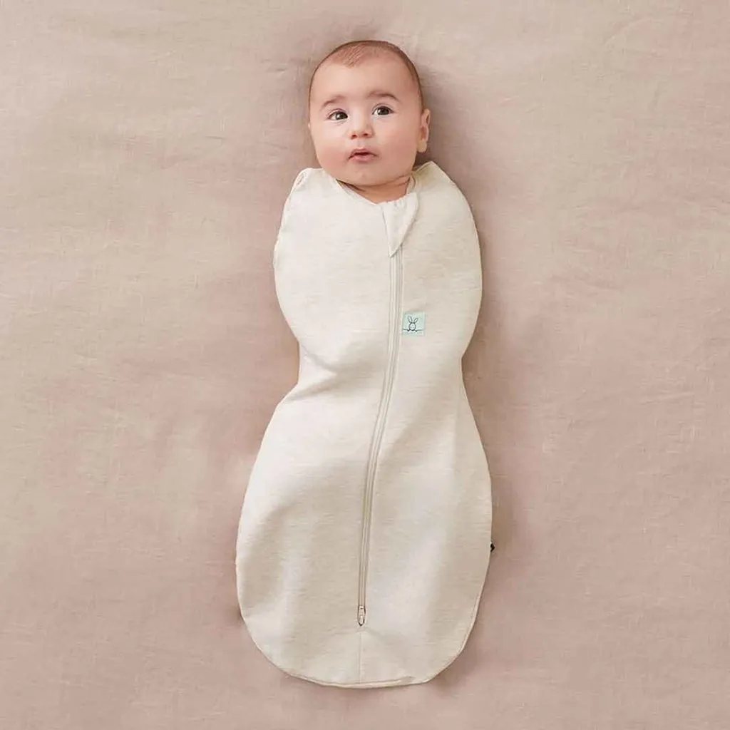ERGOPOUCH - Organic All Year Cocoon Swaddle Sleeping Bag 1.0 Tog - Oatmeal