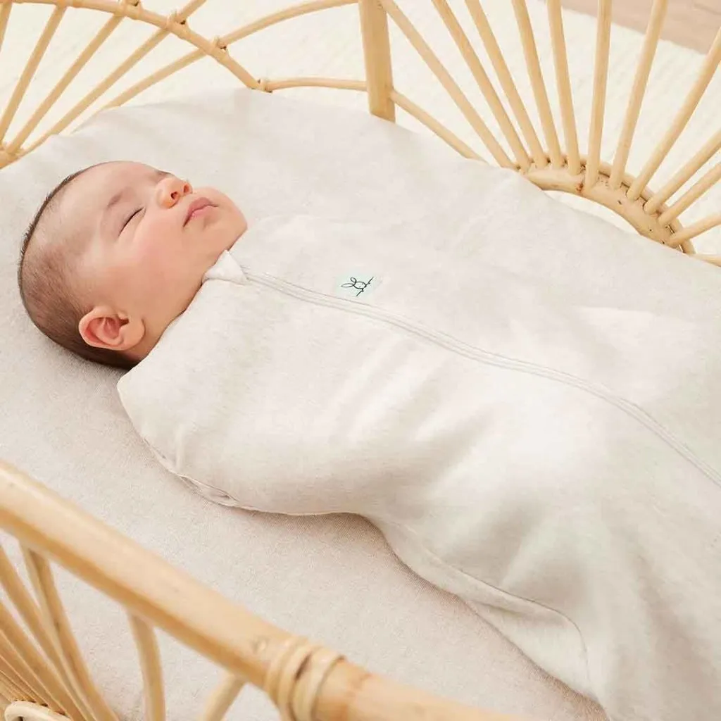 ERGOPOUCH - Organic All Year Cocoon Swaddle Sleeping Bag 1.0 Tog - Oatmeal