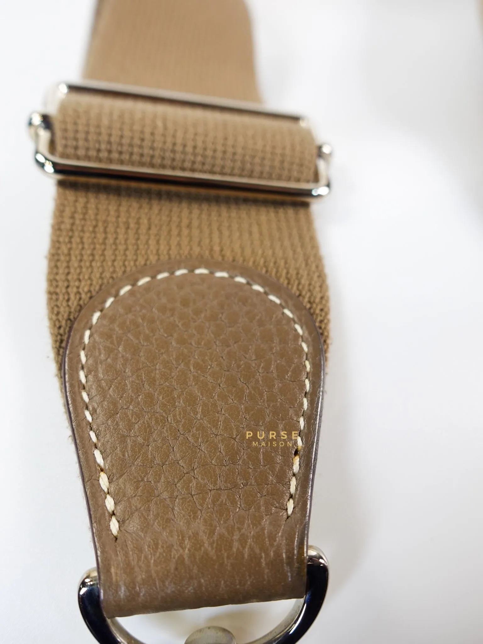 Evelyne III in Taurillion Clemence Etoupe and Palladium Hardware Stamp T