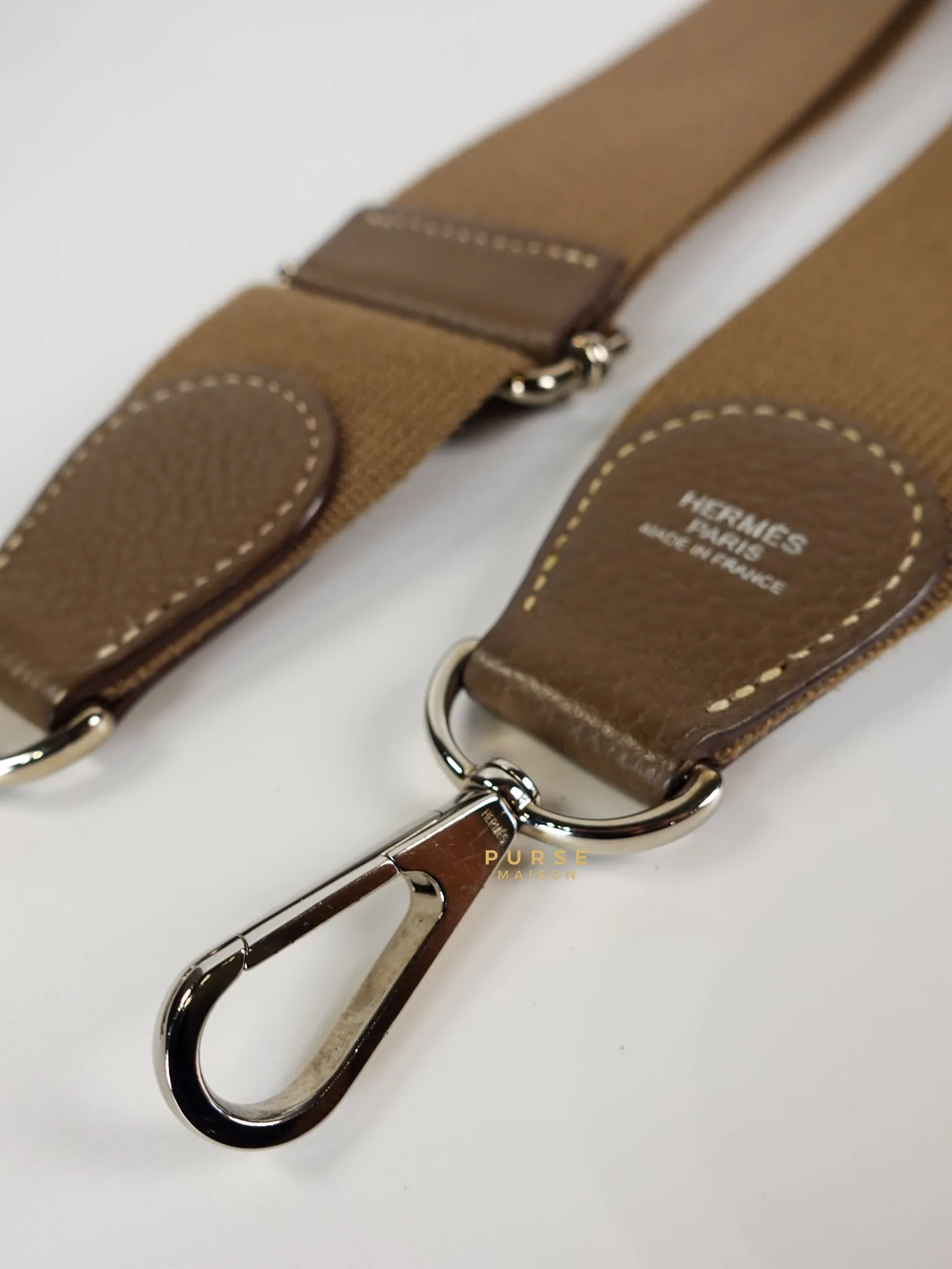 Evelyne III in Taurillion Clemence Etoupe and Palladium Hardware Stamp T