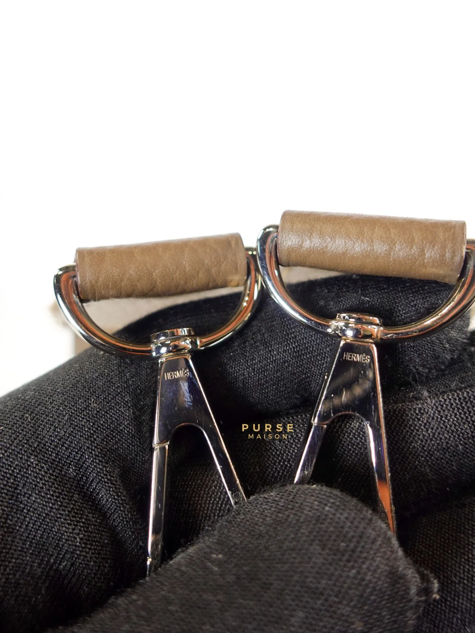 Evelyne III in Taurillion Clemence Etoupe and Palladium Hardware Stamp T