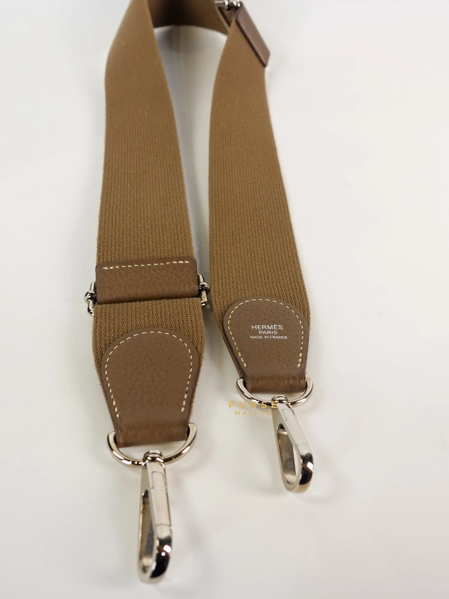 Evelyne III in Taurillion Clemence Etoupe and Palladium Hardware Stamp T