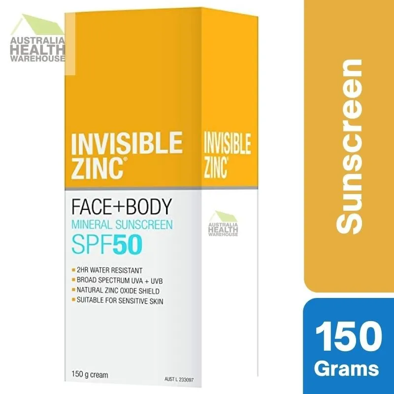 [Expiry: 04/2026] Invisible Zinc SPF 50  Face and Body 150g