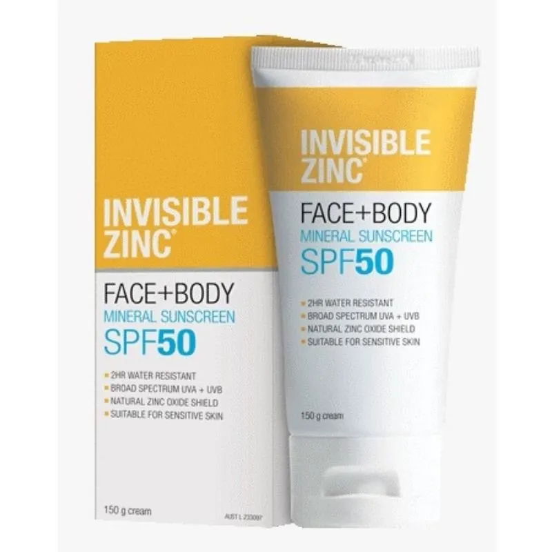 [Expiry: 04/2026] Invisible Zinc SPF 50  Face and Body 150g