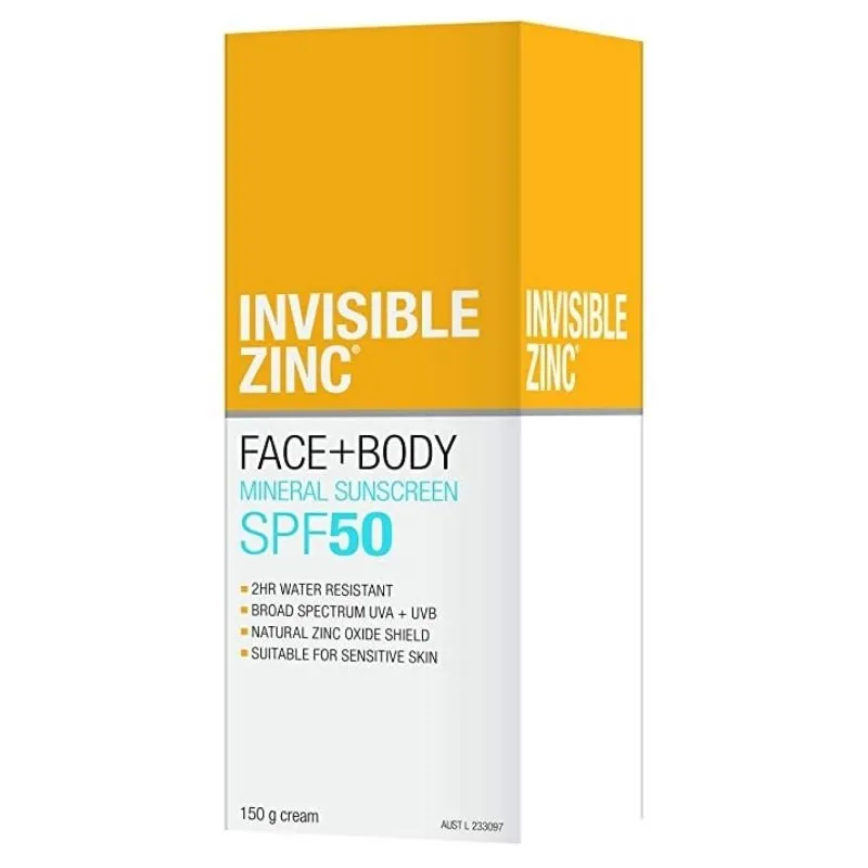 [Expiry: 04/2026] Invisible Zinc SPF 50  Face and Body 150g