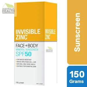 [Expiry: 04/2026] Invisible Zinc SPF 50  Face and Body 150g