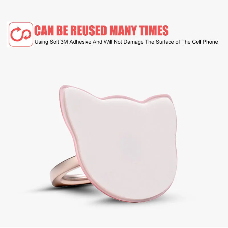 Finger Ring Mobile Phone Smartphone Stand Holder For iPhone XS Huawei Samsung cell Smart Round Phone black