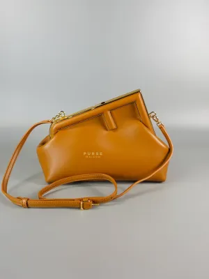 First Napa Leather Bag Camel Small