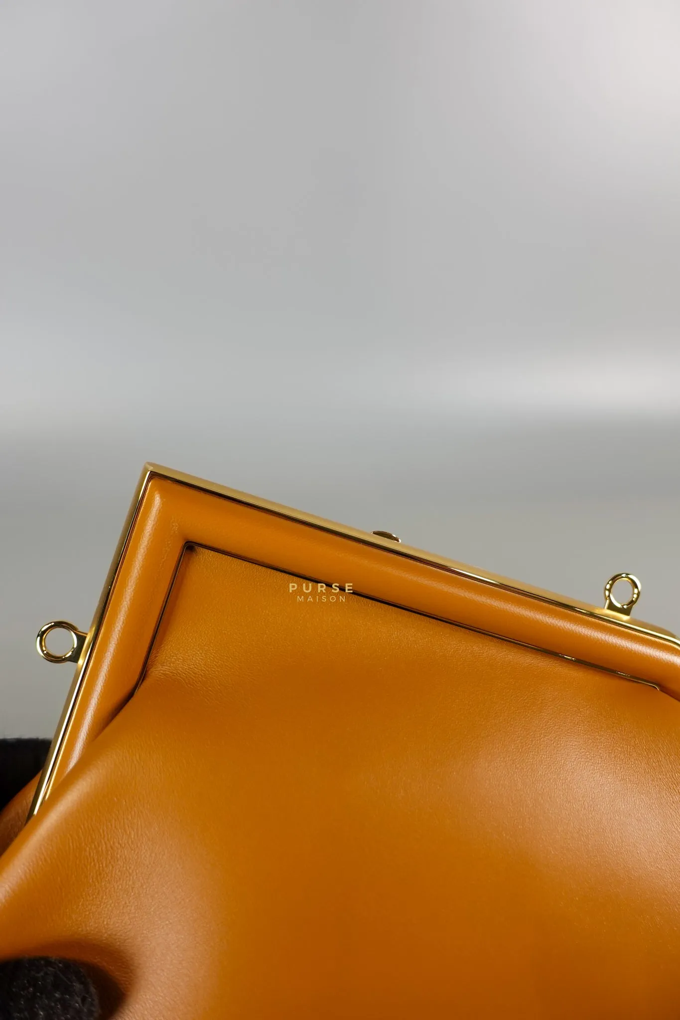 First Napa Leather Bag Camel Small