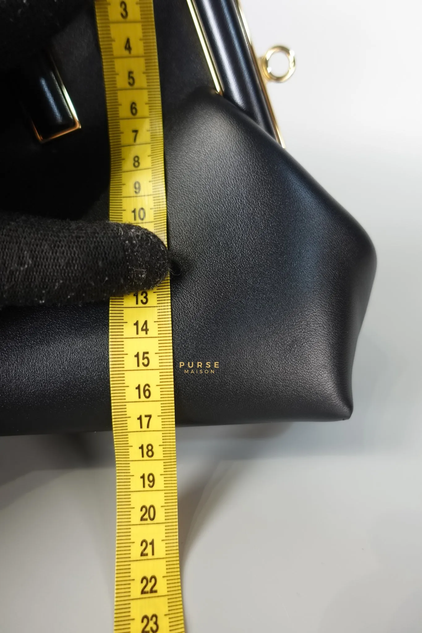 First Small in Noir Nappa Bag