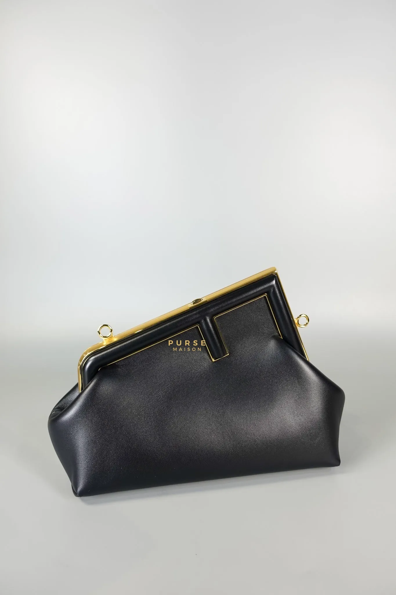 First Small in Noir Nappa Bag