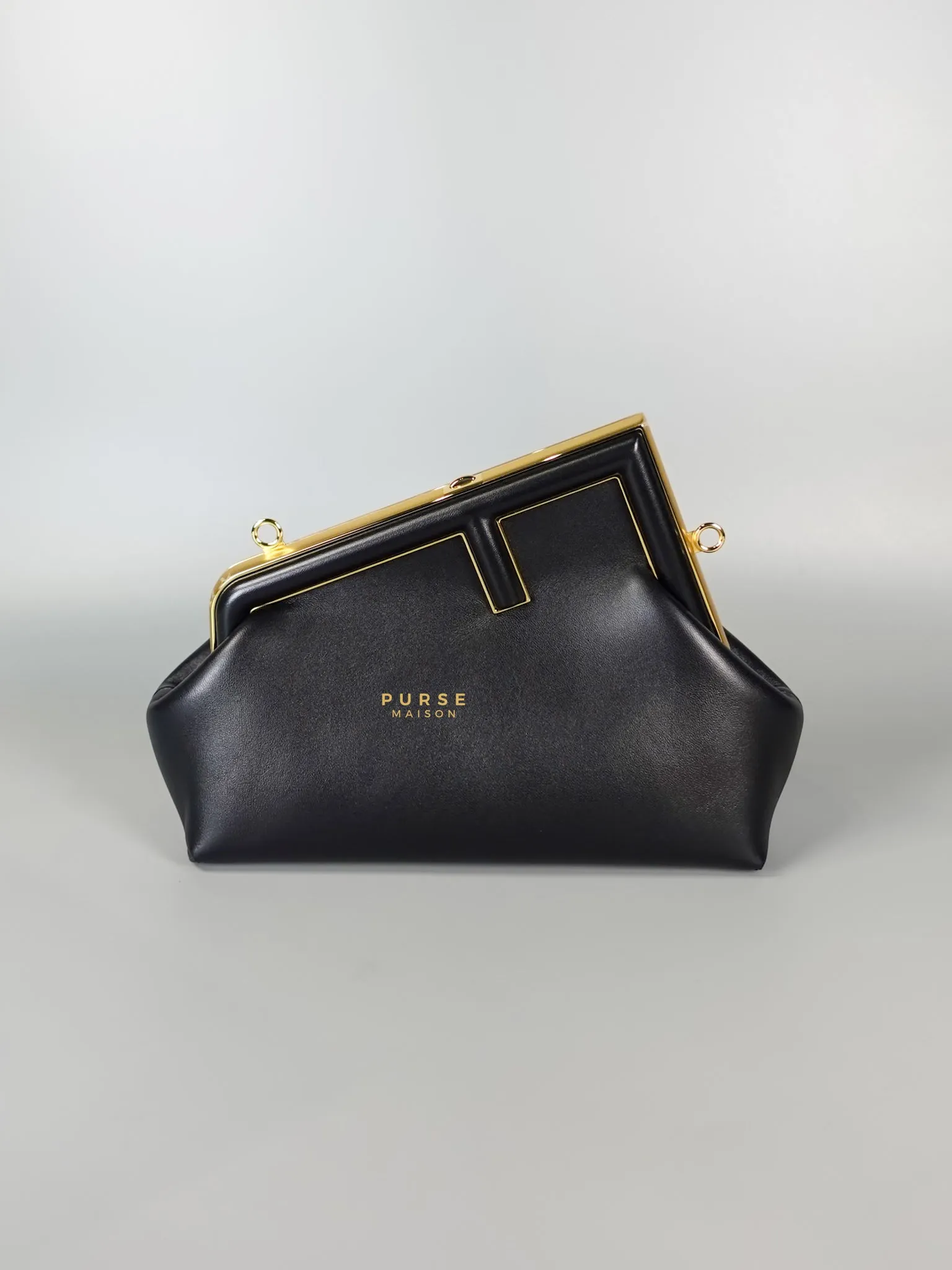 First Small in Noir Nappa Bag