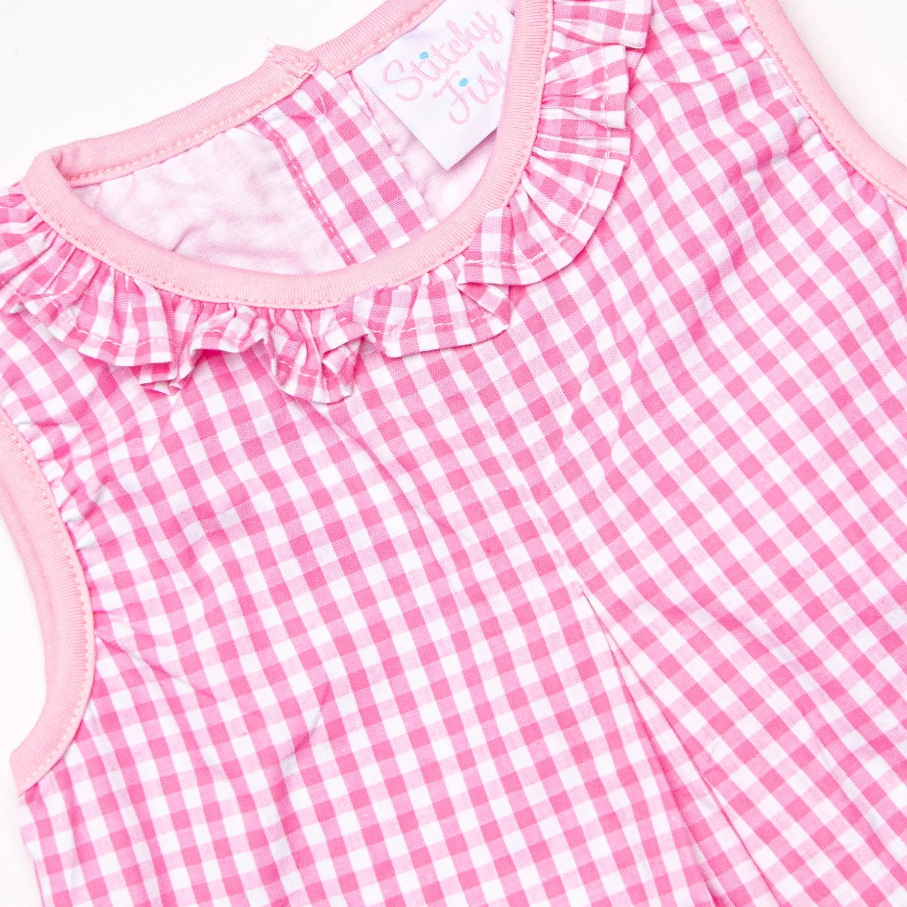 Fish Tails Applique Diaper Set, Pink