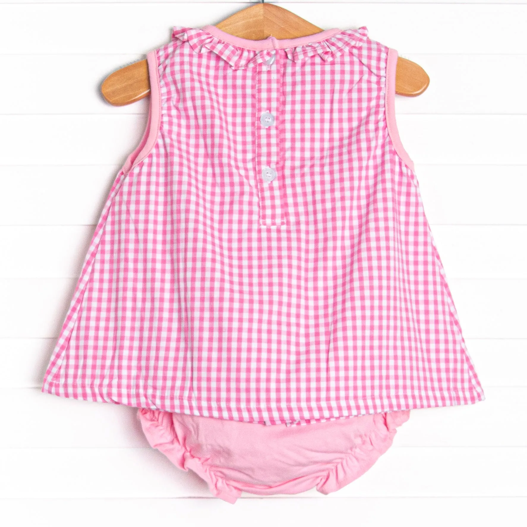 Fish Tails Applique Diaper Set, Pink