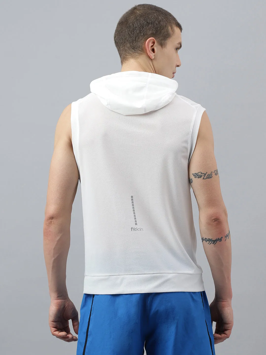 Fitkin men self design hooded tshirt