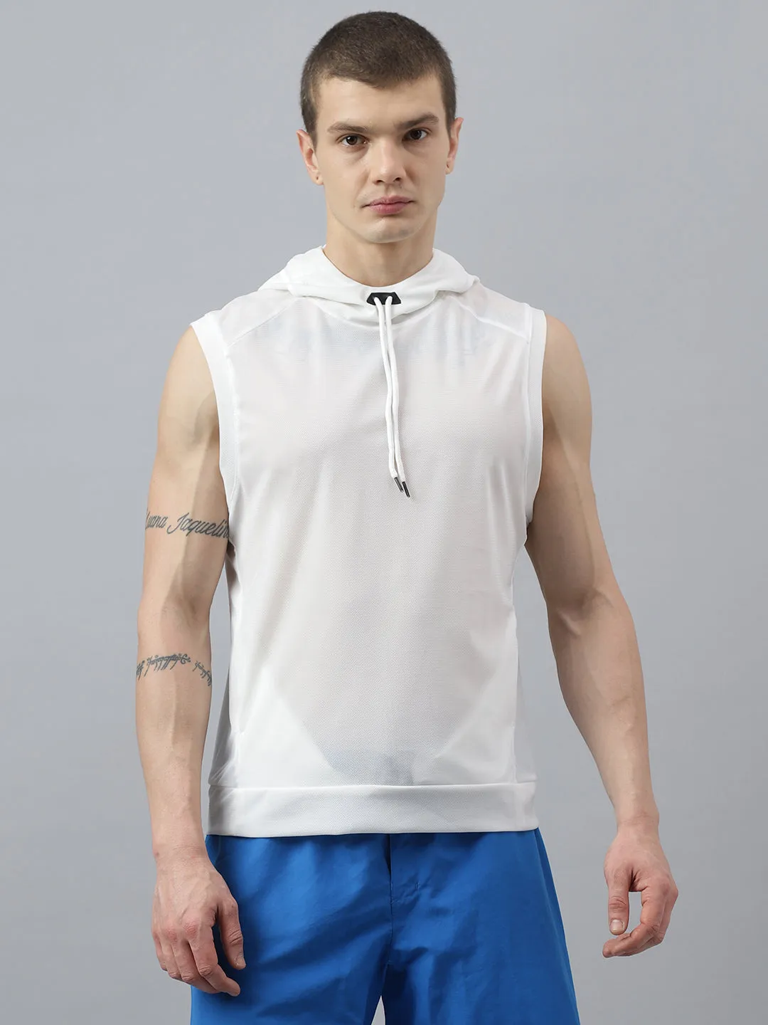 Fitkin men self design hooded tshirt